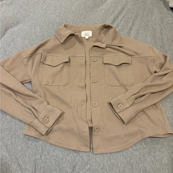 Soft Comfy Button Shirt Cardigan - Picture 2 of 3